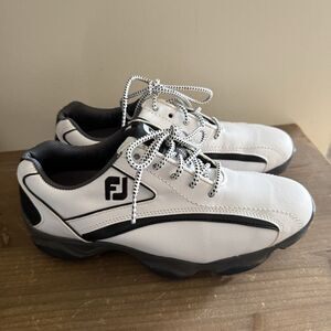 FootJoy SUPERLITES Men's Spiked Golf Shoes 58011-White/Black Size 7.5